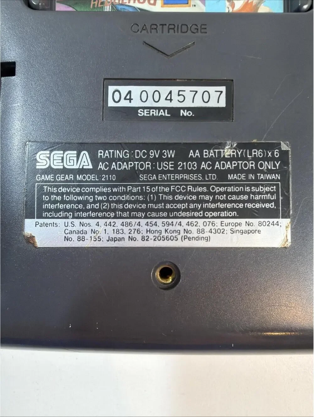 SEGA Game Gear Handheld Console For Parts